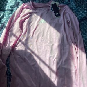 Light pink tech fit Adidas long sleeve